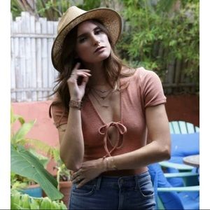 Lira clothing ribbed keyhole bodysuit.